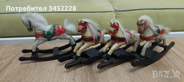 фигурки дървени кончета 4 броя за ценители , снимка 6 - Антикварни и старинни предмети - 49599644