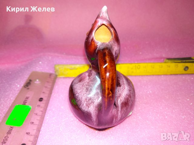 КЕРАМИЧНО БЪРДУЧЕ СВИРКА РЪЧНА МАЙСТОРСКА ИЗРАБОТКА ТРАДИЦИОНЕН ЕТНО СУВЕНИР ГЛЕДЖОСАНА ГЛИНА 42851, снимка 7 - Декорация за дома - 44297403