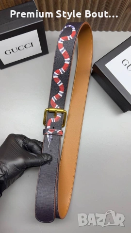 колани от естествена кожа в кутия Gucci , снимка 4 - Колани - 53666743