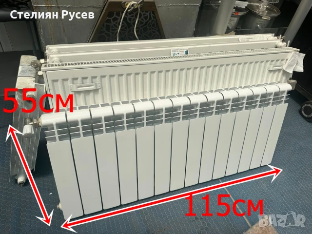 2107 алуминиев радиатор 14 ребра 115/45см -цена 110лв                      смр -с кран      -изпраща