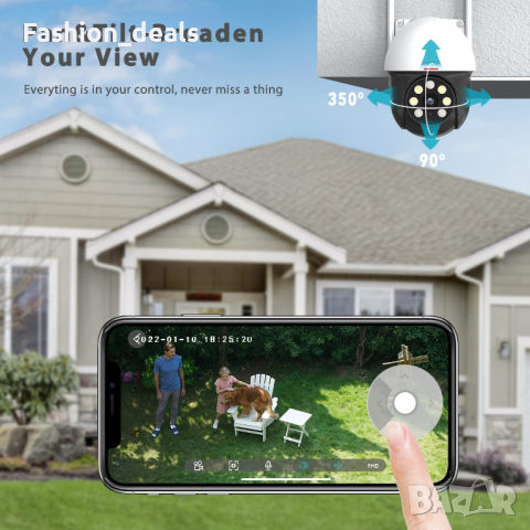 Нова външна камера с нощно виждане, движение сигнал, Наблюдение Охрана, снимка 2 - Камери - 36282993