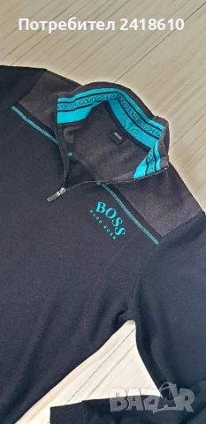 Hugo Boss  Half Zip Sweatshirt Mens Size M / L   ОРИГИНАЛ! Мъжкa Блуза - Суитшърт!, снимка 5 - Спортни дрехи, екипи - 52308401