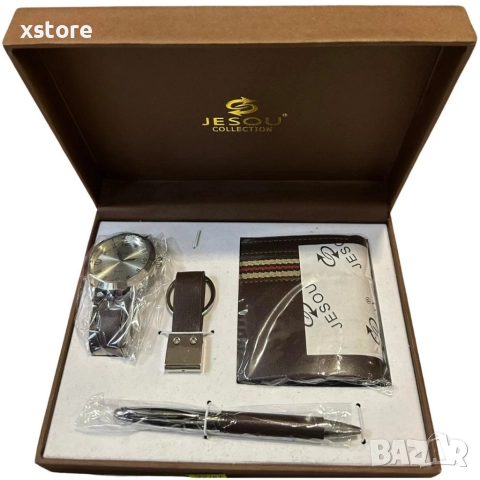 Елегантен подаръчен комплект за мъже 4 в 1, снимка 2 - Подаръци за мъже - 52793615
