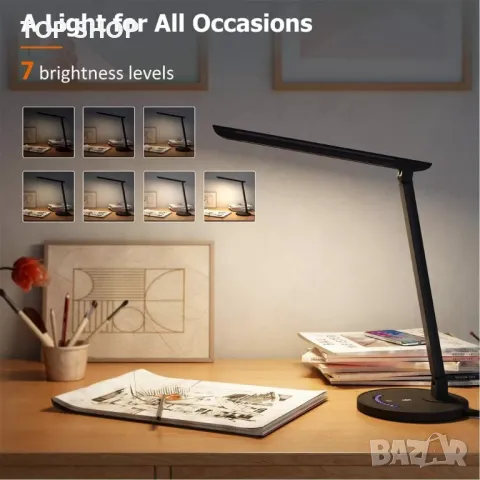 Настолна ЛЕД лампа с различни режими TaoTronics и грижа за очите, снимка 2 - Настолни лампи - 48512034