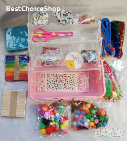 2 комплекта за творчество + парти комплект за храна + костюм пеперуда + подарък балони, снимка 7 - Рисуване и оцветяване - 53614246