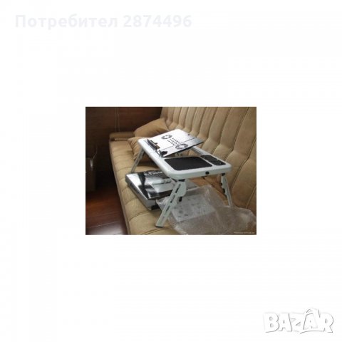 0408 Сгъваема маса за лаптоп с вграден охладител E-table, снимка 5 - Лаптоп аксесоари - 35795795