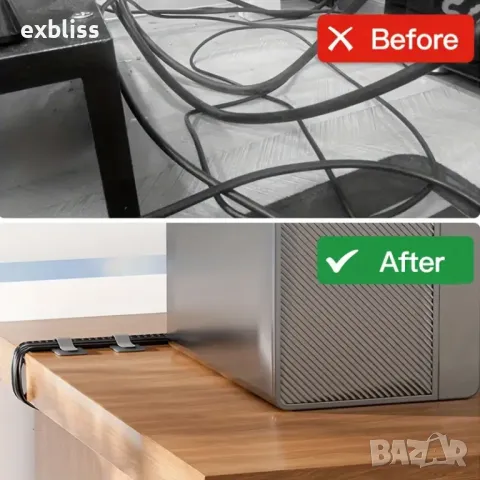 Самозалепващи се органайзери за кабели 5бр., снимка 3 - Други - 49224140