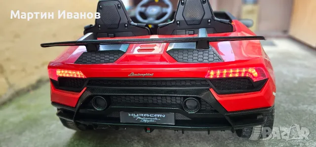 Продавам Акумулаторна Кола LAMBORGHINI HURACAN Червен 12V, снимка 7 - Електрически играчки - 55793181