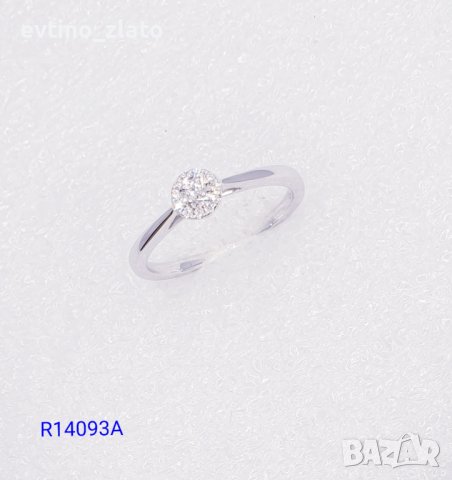 Златни пръстени -18К с диаманти, снимка 4 - Пръстени - 39067326