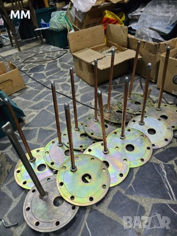 Поцинкован кръгъл фланец с 1 медна тръба за термосонда. , снимка 2 - Бойлери - 51814123