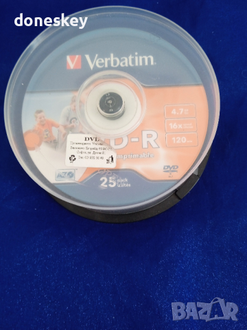 21 бр. Verbatim DVD-R - 16x, 4.7 GB, 120 min , снимка 2 - Други - 36345307