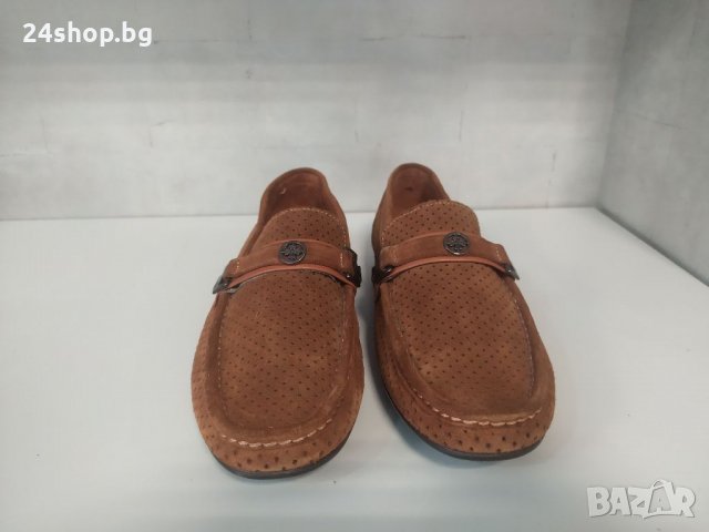 Ежедневни велурени мокасини на дупки Axxell 41, снимка 4 - Мокасини - 33978069