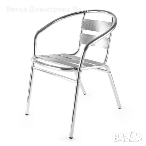 Алуминиев стол Muhler, 54x55xH74см, снимка 4 - Столове - 50276103