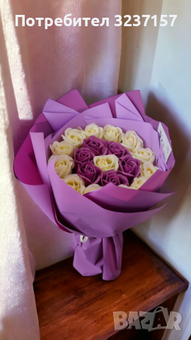 Букет от вечни сапунени рози, снимка 1 - Изкуствени цветя - 44683565