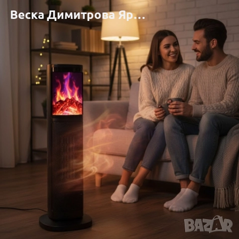 Вентилаторна PTC керамична печка Rosberg R51970IF, 2000W, 2 степени, Защита 55R51970IF, снимка 4 - Отоплителни печки - 52134888