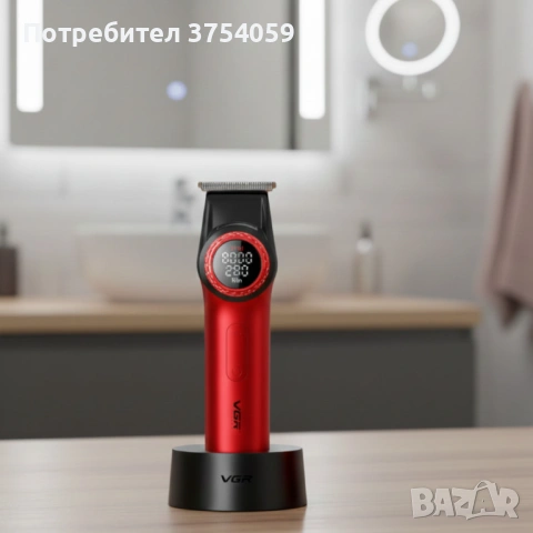 Професионален комплект 2в1 VGR – Машинка за подстригване + електрическа самобръсначка с Led дисплей, снимка 2 - Машинки за подстригване - 53099345