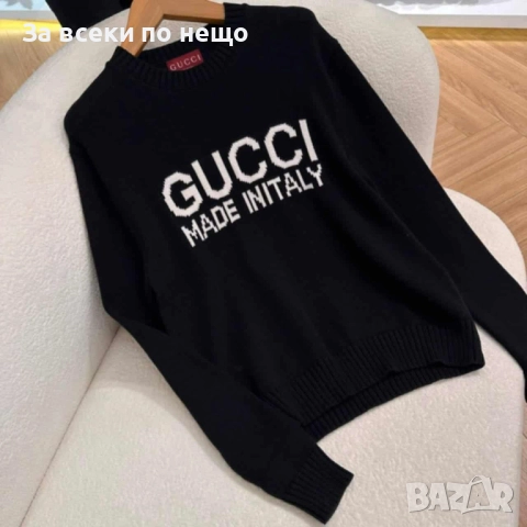 Gucci Дамски Пуловер Плетиво Гучи - 2 Налични Цвята Код I_84, снимка 3 - Блузи с дълъг ръкав и пуловери - 52107388