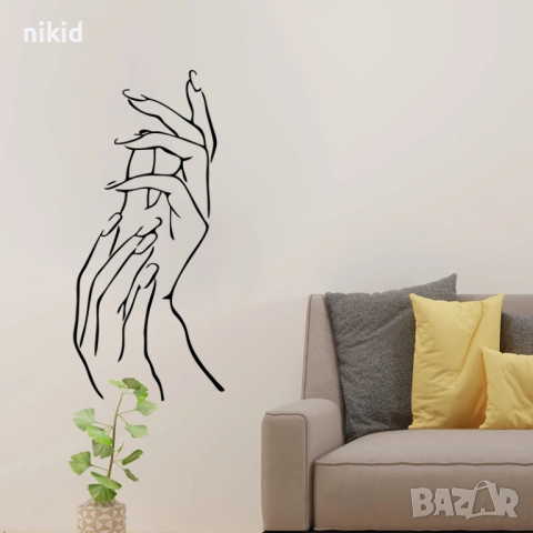 маникюр ръце стикер постер самозалепваща лепенка за салон маникюр козметичен стена, снимка 2 - Други - 44635949