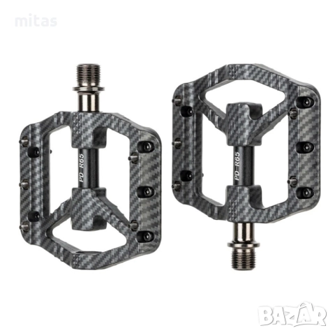 Ултра леки педали за велосипед PROMEND R65, Carbon pattern, 240гр., снимка 3 - Части за велосипеди - 52345771