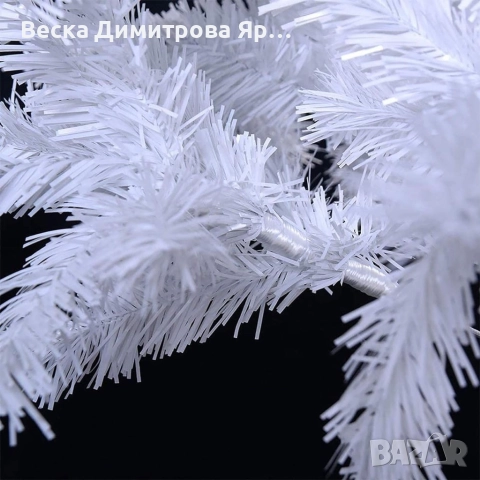 Коледна Снежно бяла или зелена елха с шишарки + пласмасова стойка ТОП ПРЕДЛОЖЕНИЕ, снимка 4 - Декорация за дома - 52659035