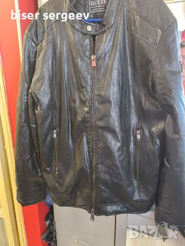 Мъжко кожено яке GUESS , снимка 2 - Якета - 56362859