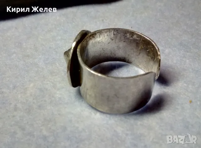 СТАР ЕТНО АРТ РЕГУЛИРУЕМ СРЕБЪРЕН ПРЪСТЕН СРЕБРО ВИСОКА ПРОБА МАЙСТОРСКА РЪЧНА РЕТРО ИЗРАБОТКА 49992, снимка 3 - Антикварни и старинни предмети - 49866092