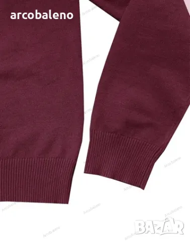 Едноцветен мъжки пуловер с дълъг ръкав, 8цвята , снимка 7 - Пуловери - 47999244