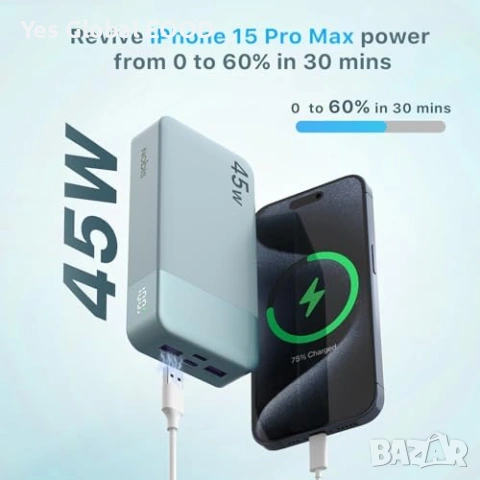 NOBIS Power Bank 20000mAh 45W, снимка 2 - Външни батерии - 53827915