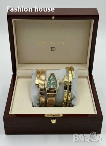 Bulgari часовник и гривна в кутия, снимка 7 - Дамски - 53291219