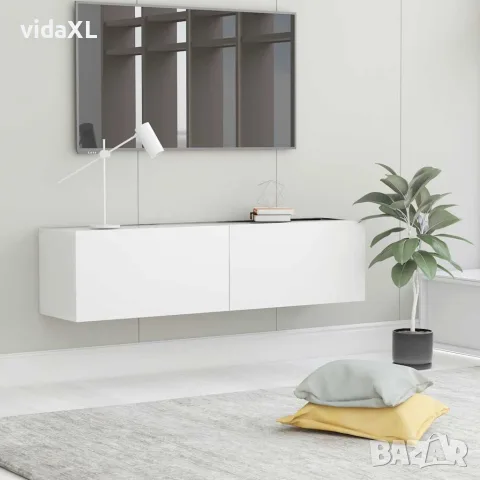 vidaXL ТВ шкаф, бял, 120x30x30 см, инженерно дърво, снимка 2 - Шкафове - 56147758