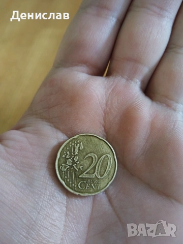 френски 20 евро цента RF от 1999г., снимка 2 - Нумизматика и бонистика - 53152915