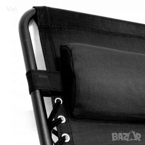 Сгъваем градински шезлонг с възглавница, поставка за напитки и джоб, снимка 7 - Градински мебели, декорация  - 53822012