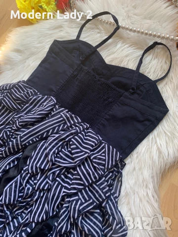 Тъмно синя рокля Н&М, снимка 3 - Рокли - 50929142