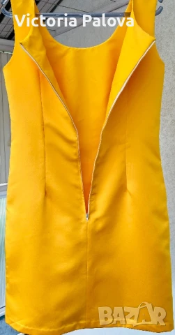 Ефектна жълта рокля , снимка 6 - Рокли - 50504263