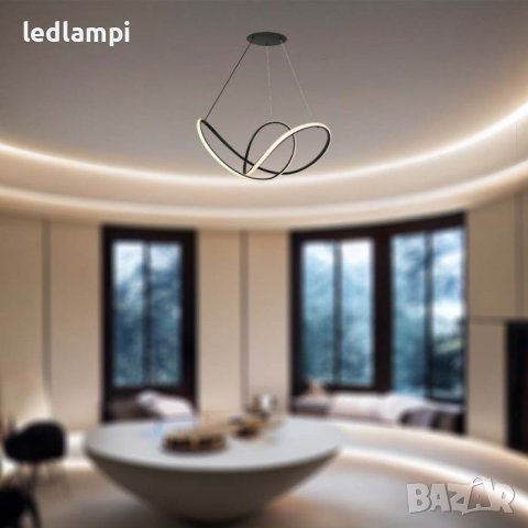 LED Полилей 50W Черен Топло Бяла Светлина, снимка 7 - Полилеи - 41678703