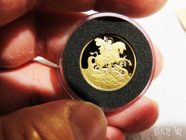 Златна инвестиционна монета 585/100 - 14к - 18 мм - Свети Георги злато златна монета, снимка 2 - Антикварни и старинни предмети - 35927481