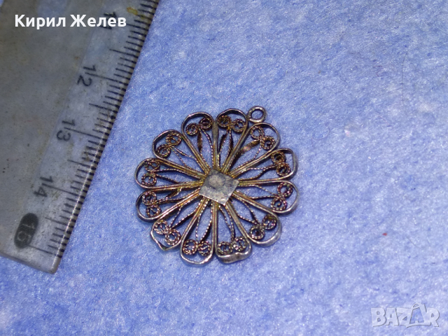 ПРЕКРАСЕН СТАРИНЕН ФИЛИГРАНЕН СРЕБЪРЕН МЕДАЛЬОН ЦВЕТЕ ВИСОКА ПРОБА СРЕБРО РЪЧНА ИЗРАБОТКА 43362, снимка 12 - Антикварни и старинни предмети - 44707507