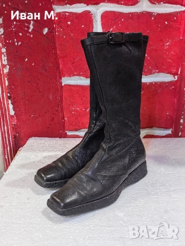 оригинални дамски кожени ботуши BOSS 36 номер , снимка 5 - Дамски ботуши - 52571943