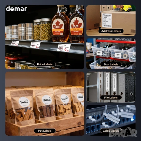 NIIMBOT B1 Pro Bluetooth термопринтер за етикети, 300 DPI, син, снимка 6 - Принтери, копири, скенери - 53636550