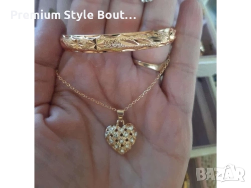 комплект колие и гривна от медицинска стомана 