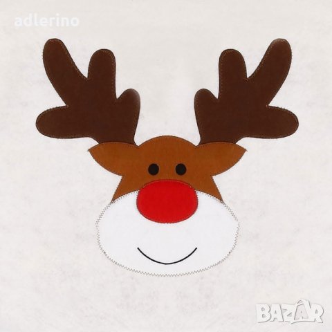 Покривало за стол, бяла коледна шапка с елен, Коледен калъф за стол, деко калъф за стол, калъф за об, снимка 4 - Покривки за маси - 34779583