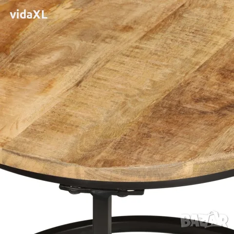 vidaXL Стифиращи маси, 3 бр, манго масив, снимка 4 - Маси - 56147292