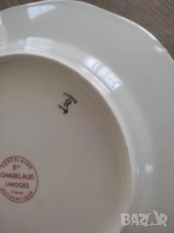 Комплект порцеланови чинии с риби* LIMOGES* Франция, снимка 7 - Чинии - 52630245