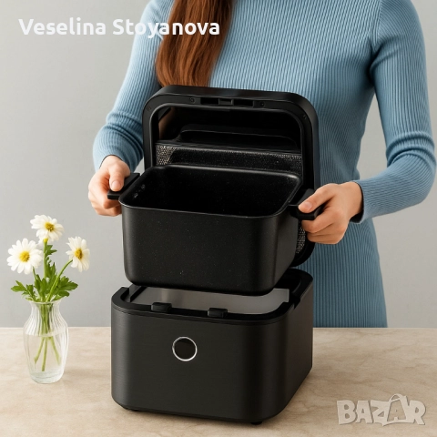 Midea DualTaste Air Fryer MF-CY75C2 – 7L капацитет, JuicyLock технология, снимка 4 - Фритюрници - 52521289