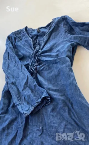 Дамска хипи дънкова туника Zara XS - S, синя