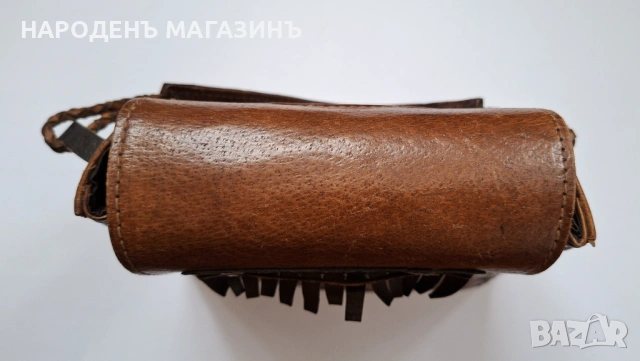 Българска винтидж ретро дамска чанта ръчна естествена дебела кожа соц, снимка 16 - Други ценни предмети - 53385458