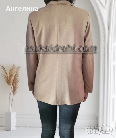 Дамско елегантно сако, от плат, имитиращ велур., снимка 2 - Сака - 51880686