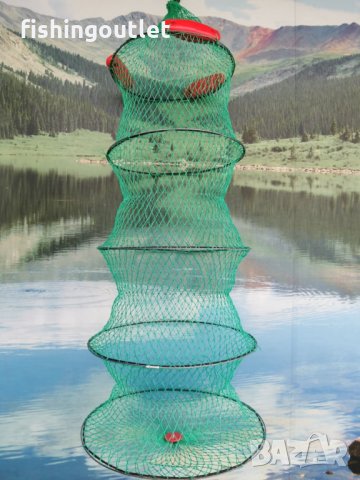 Живарник с поплавъци за риболов от лодка ,120х46см