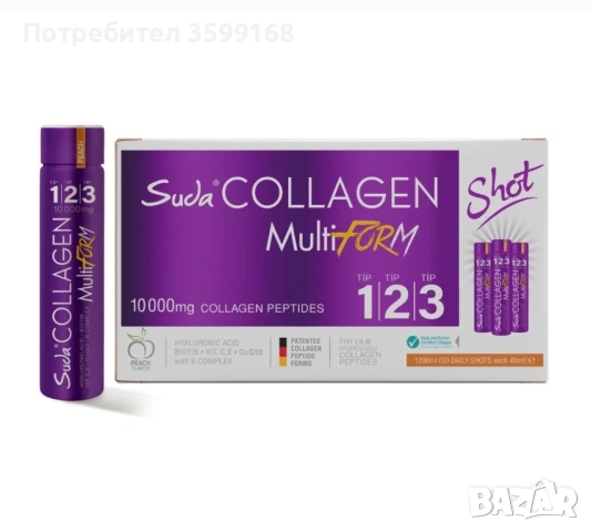 Суда Колаген с вкус на праскова / Suda Collagen 30х40мл