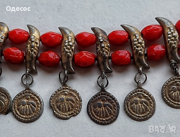 Възрожденски сребърен накит с позлата,прочелник, снимка 9 - Антикварни и старинни предмети - 42441089